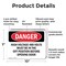 Signmission High Voltage 480 Volts Must Be In The Off Danger Sign, Plastic, 10in W x 7in L, 2PK OS-2PACK-DS-P-710-L-1958 - alternate 8